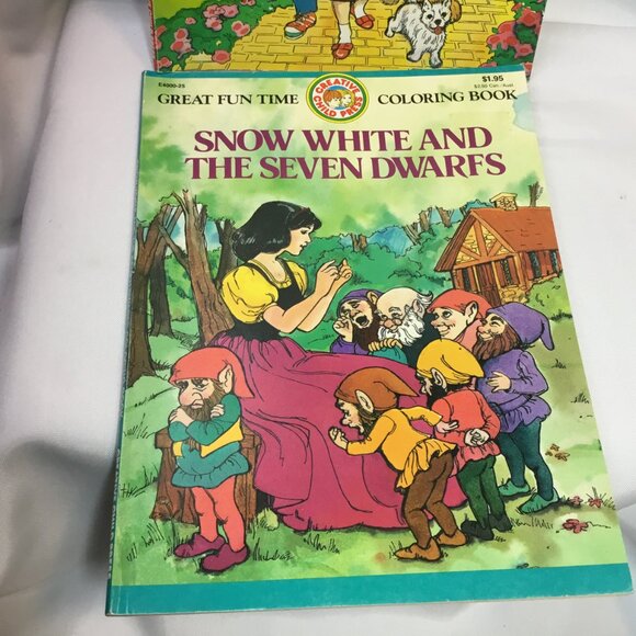 Vintage Lot 2 Wizard Of Oz & Snow White Coloring Books Creative Child Press 1986 - Picture 2 of 10